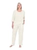 Ulla Popken Pyjama in cremeweiß