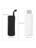 relaxdays 2 x Trinkflasche in Transparent/ Schwarz - 500 ml