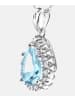 Diamant L'éternel Halskette mit Anhänger aus 375 Weißgold mit Diamant mit Topas
