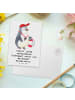 Mr. & Mrs. Panda Postkarte Bademeister schützend mit Spruch in Weiß