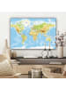 MuchoWow Leinwand bilder Detailreiche Weltkarte (BxH)