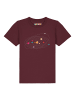 wat? Apparel T-Shirt Sonnensystem in Weinrot