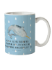 Mr. & Mrs. Panda Mehrwegbecher Narwal mit Spruch in Blau Pastell
