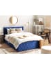Beliani Doppelbett ROCHEFORT in Blau - (W) 150 x (H) 99 x (L) 214 cm
