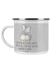 Mr. & Mrs. Panda Emaille Tasse 14. Hochzeitstag Elfenbeinhochzei... in Heather Grey