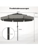 COSTWAY 300cm Sonnenschirm mit LED in Grau