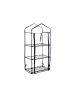 relaxdays Balkongewächshaus in Schwarz/ Transparent - (B)59 x (H)126 x (T)37 cm