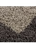 KADIMA DESIGN Teppich Hochflor Shaggy Waschbar Bordüre RHEIN Strapazierfähig in Taupe
