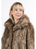 myMo Faux Fur Jacke in Braun