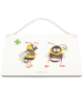 Mr. & Mrs. Panda Deko Schild Hummeln Kleeblatt ohne Spruch in Transparent