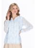 Usha Women Blouse in blue offwhite
