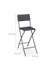 relaxdays 2 x Barhocker in Grau - (B)44 x (H)115 x (T)63 cm