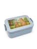 Mr. & Mrs. Panda Bento Box Bär Kind Design mit Spruch in Blau Pastell