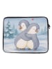 Mr. & Mrs. Panda Laptoptasche Pinguine Kuscheln Design ohne Spruch in Weiß