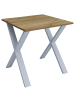 VCM  Schreibtisch Bürotisch Computertisch 80x80 Lona X in Silber / Honig-Eiche