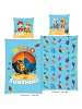 COFI 1453 Paw Patrol Bettwäsche 135 x 200 cm Baumwolle Kinder Bettset 2 teilig in Blau