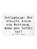 Mr. & Mrs. Panda Pinnwand Magnet Spruch Schlagzeug Gefühl mit Sp... in Weiß