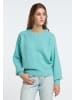 IZIA Damen Legerer Strickpullover in Türkis