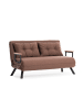 CALICOSY Sofa SANDO in Braun - (W) 133  x (H) 41  x (L) 50  cm