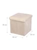 relaxdays Sitzwürfel in Beige - (B)38 x (H)38 x (T)38 cm