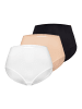 Hanro Maxi Slip Cotton Seamless in Schwarz / beige / weiß