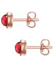 Glanzstücke München Ohrstecker Sterling Silber Granat in roségold