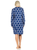 NORMANN Langarm Nachthemd Tupfen Punkte Optik - 87530 in marine