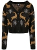 Urban Classics Gestrickte Strickjacke in black/gold