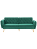 Beliani 2-Sitzer Sofa BARDU in Grün/Braun - (W) 213 x (H) 84 x (L) 106 cm