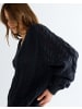 Wrangler Pullover V Neck Cable Knit in Dark Sapphire
