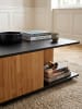 KADIMA DESIGN Design Couchtisch 70x70 Anthrazit/Sandeiche, Wohnzimmertisch in Braun-Schwarz