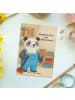 Mr. & Mrs. Panda Postkarte Hausmeister Leidenschaft Design mit S... in Weiß