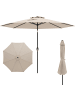 COSTWAY Sonnenschirm 300 cm 30° knickbar in Beige