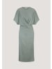 Hessnatur Jersey Kleid Midi in mattgrün