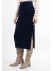 DreiMaster Damen Strick Midirock in Marine