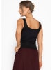 SASSYCLASSY Top mit Ziernaht in Schwarz