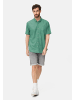 Camel Active Kurzarmhemd aus Leinenmix in Lagunengrün