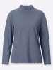 Sieh an! Stehkragenshirt in rauchblau