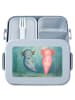 Mr. & Mrs. Panda Bento Box Axolotl Liebe Design ohne Spruch in Blau Pastell