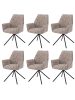 MCW 6er-Set Esszimmerstuhl G67, Gestell schwarz, bunt