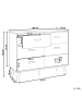 Beliani Kommode NEWARK in Weiß/Braun - (W) 100 x (H) 80 x (L) 39 cm