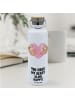 Mr. & Mrs. Panda Trinkflasche Faultiere Herz mit Spruch in Weiß