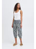 PULZ Jeans Pants Suiting PZJILL regular fit in Navy Off White Flower Printed