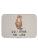 Mr. & Mrs. Panda Badteppich Otter Muschel mit Spruch in Grau Pastell