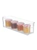 relaxdays Kühlschrankorganizer in Transparent - (B)11x (H)10 x (T)37,5 cm