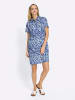 Heine Blusenkleid in royalblau-ecru-bedruckt