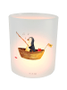Mr. & Mrs. Panda Windlicht Klein Pinguin Angelboot ohne Spruch in Transparent