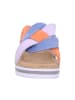 rieker Pantoletten in mauve/bleu/pumpkin
