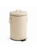 relaxdays Mülleimer in Beige - 12 Liter