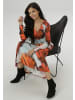 Aniston SELECTED Midikleid in rot-silber-anthra-rosa